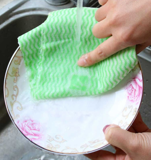 Private Label Nonwoven 24*29cm Thicken Disposable Kitchen Washcloth