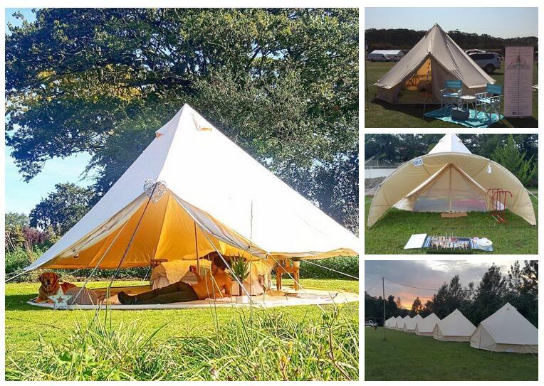 One Single Pole PRO 5m Bell Tent Made of 360 GSM Cotton Canvas