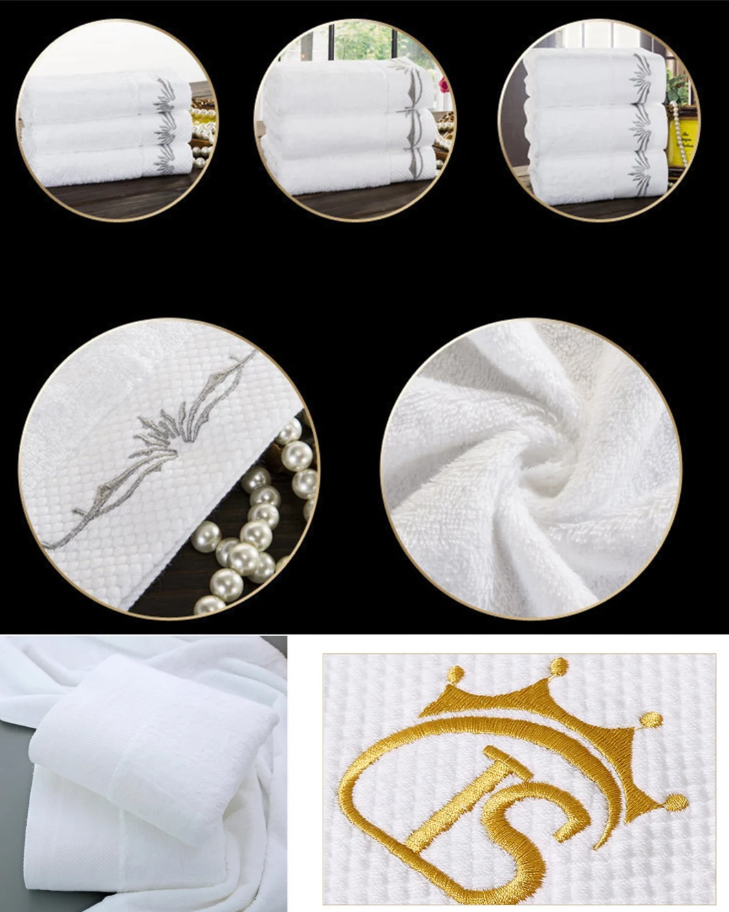 Hotel Towel Embroidery Towel Customized Bath Towel 100% Cotton
