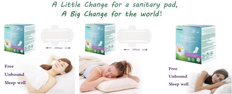 Good Quality Organic Cotton Sanitary Napkin, Soft Sanitary Pads a