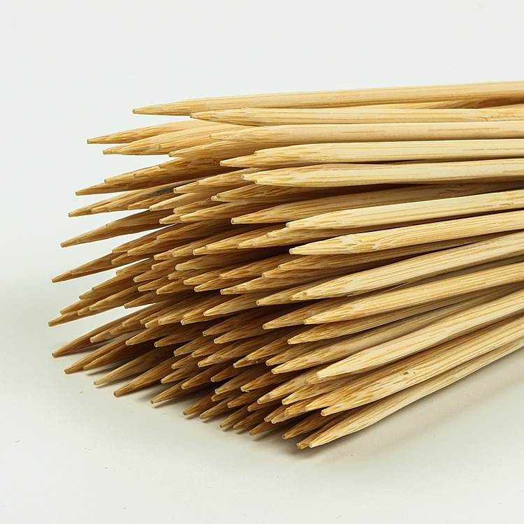 Marshmallow Grilled Potato Round Bamboo BBQ Sticks Bambus for Sales