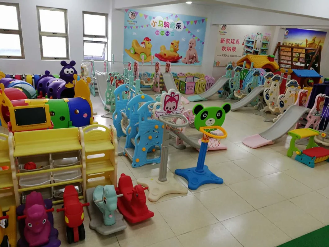 Children Plastic Toys Kids Plastic Rocking Horse Indoor Playground Equipment Play Fun