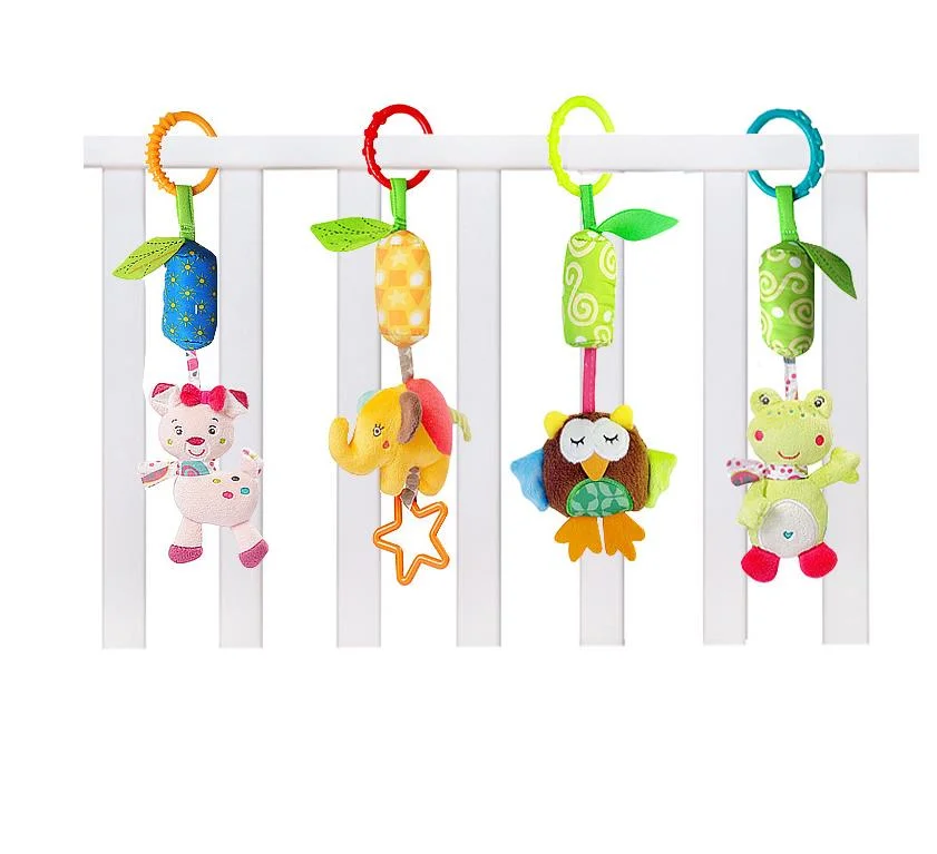 Cute Baby Toy Soft Hanging Rattle Crinkle Squeaky Learning Toy