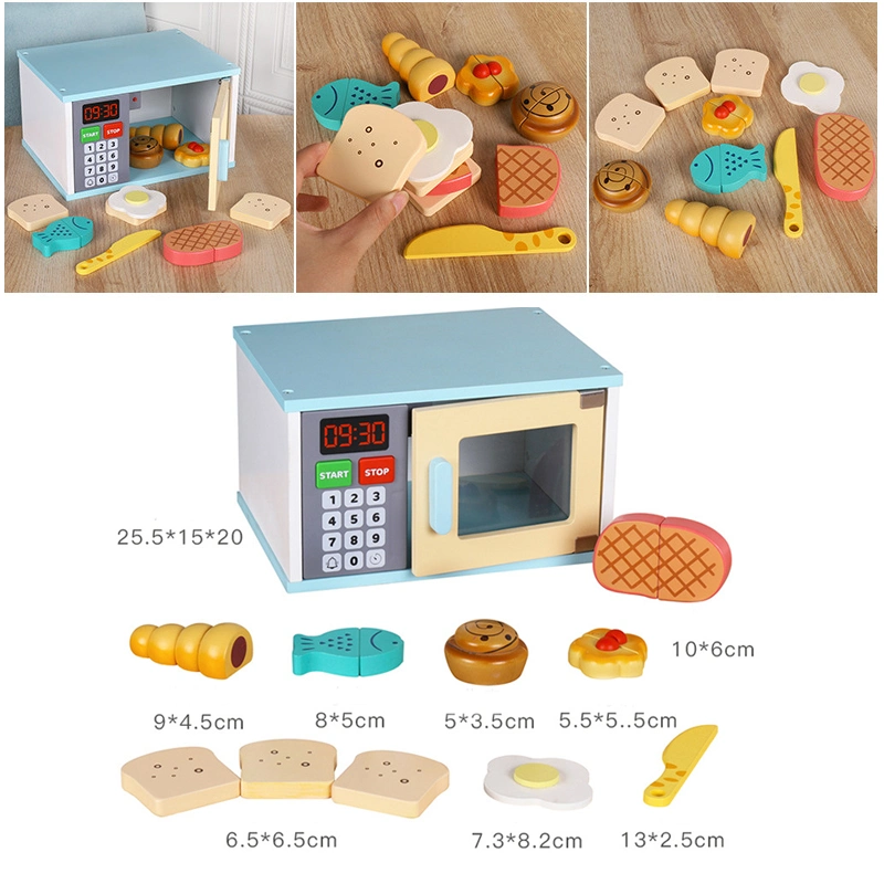 Wooden Kitchen Wares Set Toy for Kids 2 Years up Educational Pretend Play Kitchen Kit for Children Baby Boys Girls Child Safe  with Storage Board