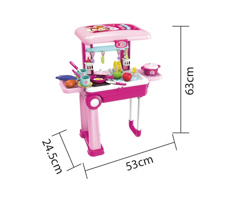Amazon Pretend Play Preschool Plastic Girl Play Set Food Toy Kids Kitchen Toy