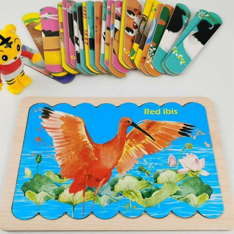 Kids 2D Wood Puzzle DIY Color Puzzle Custom Jigsaw Puzzles Early Educational Toys