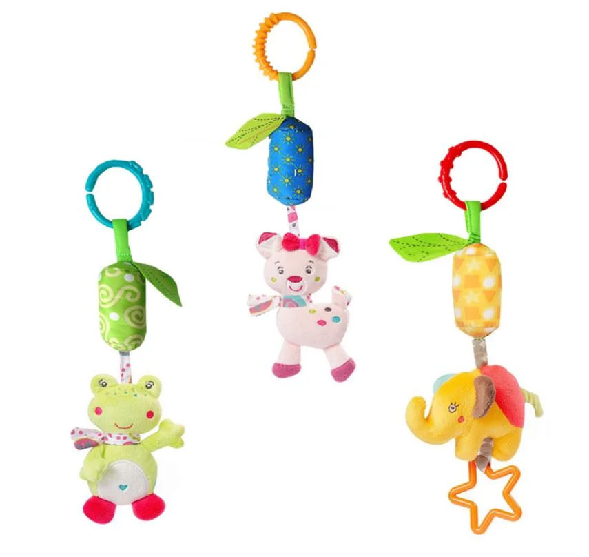 Cute Baby Toy Soft Hanging Rattle Crinkle Squeaky Learning Toy