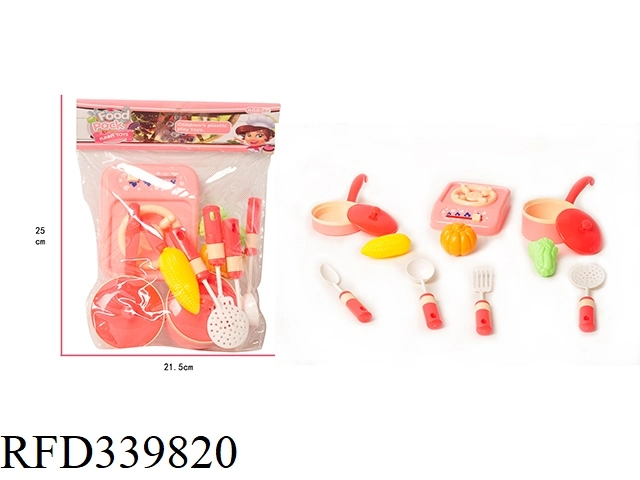 Wholesale Toy Pink Portable Box Cutlery Set Cook Toy Kids Toys Kitchen Set