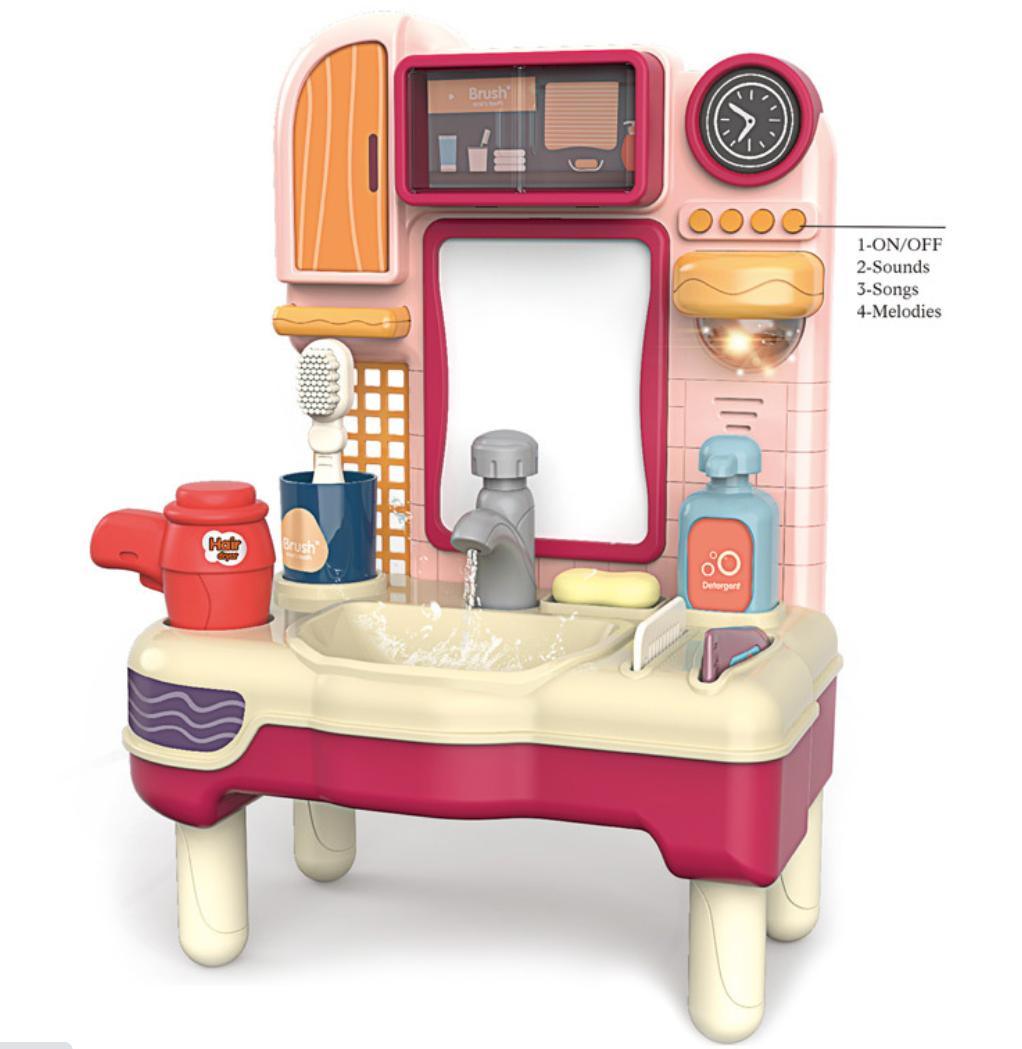 Dishwasher Set Wash up Sink Baby Wash Basin Set Pretend Play Kitchen Education Toy