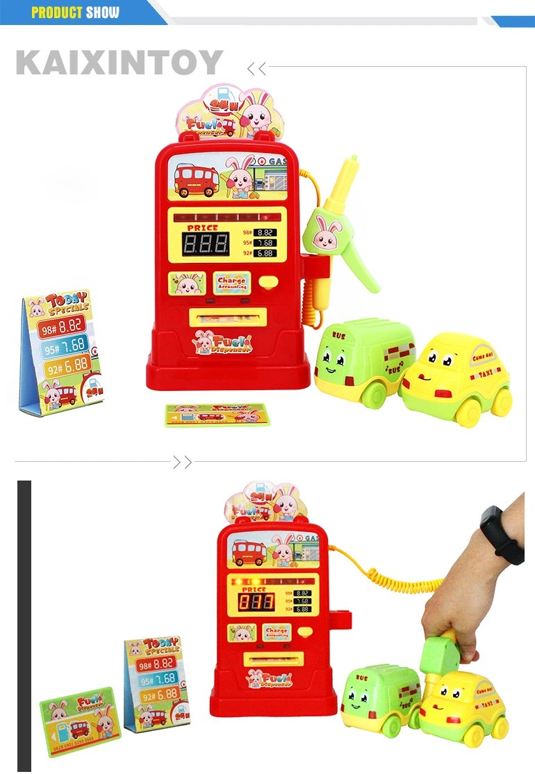 Kids Educational Toys Battery Operated Plastic Gas Station Set Pretend Toy