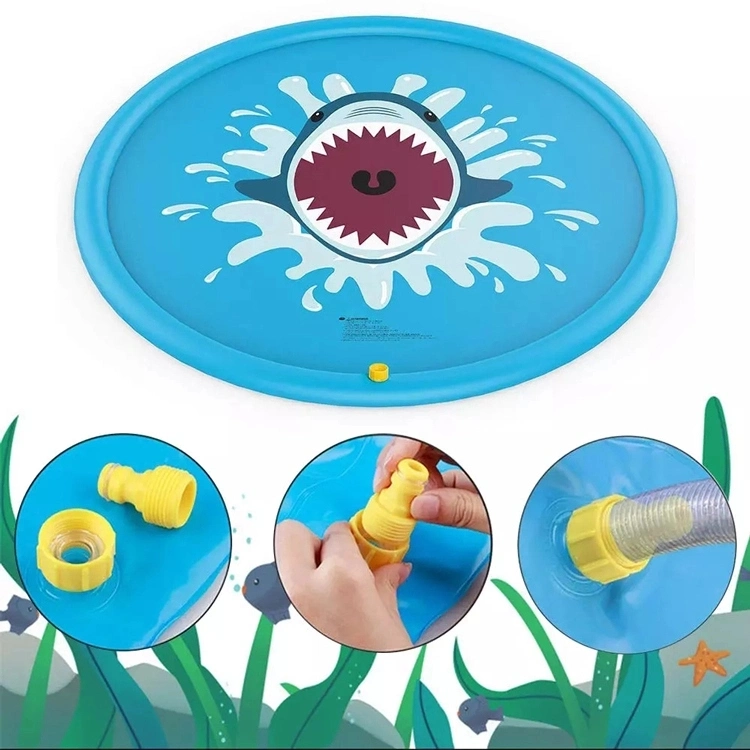 Outdoor Fun Water Sprinkler Play Mat Toys Inflatable Splash Pad for Kids