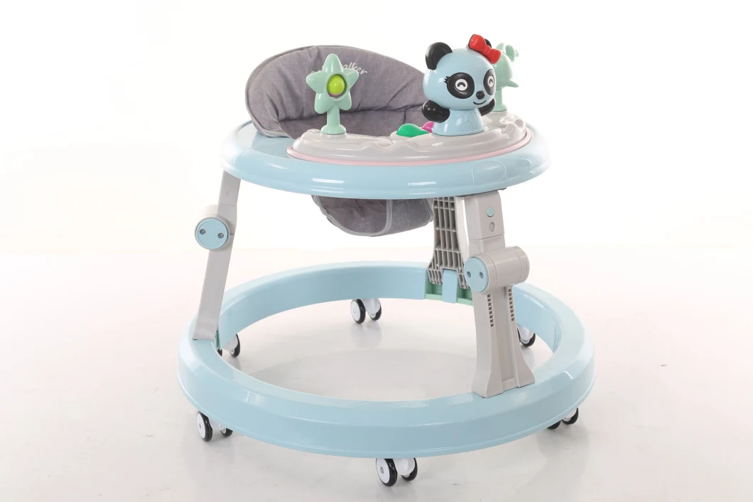 2021 New Baby Trend - Portable Baby Activity Adjustable Walker with Removable Toys Kid Toy Baby Musical Walker Plastic Musical Learning Baby Walker with Toys