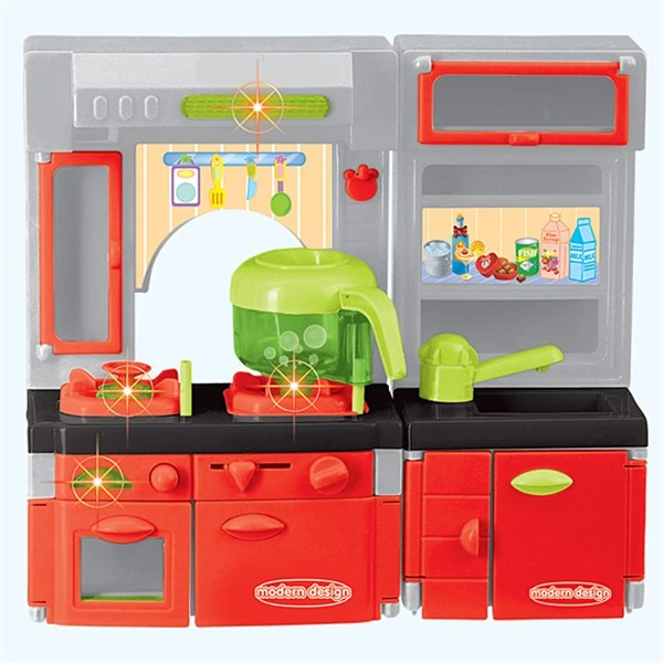 Children Pretend Play Set Battery Operated Kitchen Toy (H0009378)