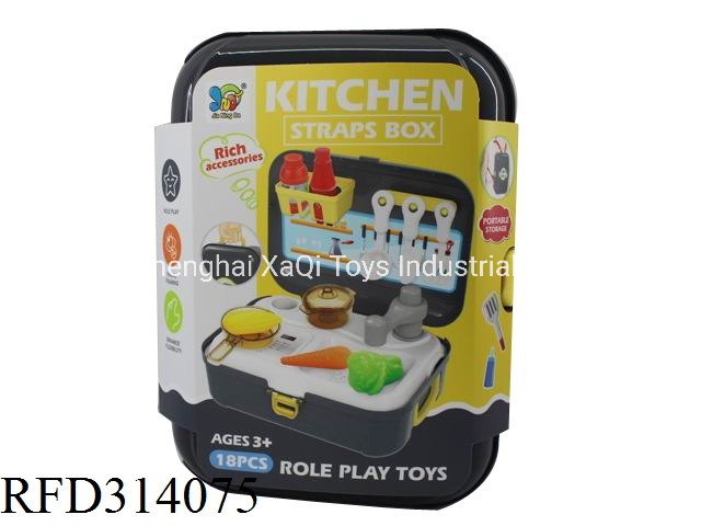 Kitchen Set Backpack Toy, Kitchen Play Set Cooking Set Suitcase