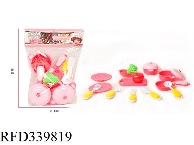Wholesale Toy Pink Portable Box Cutlery Set Cook Toy Kids Toys Kitchen Set