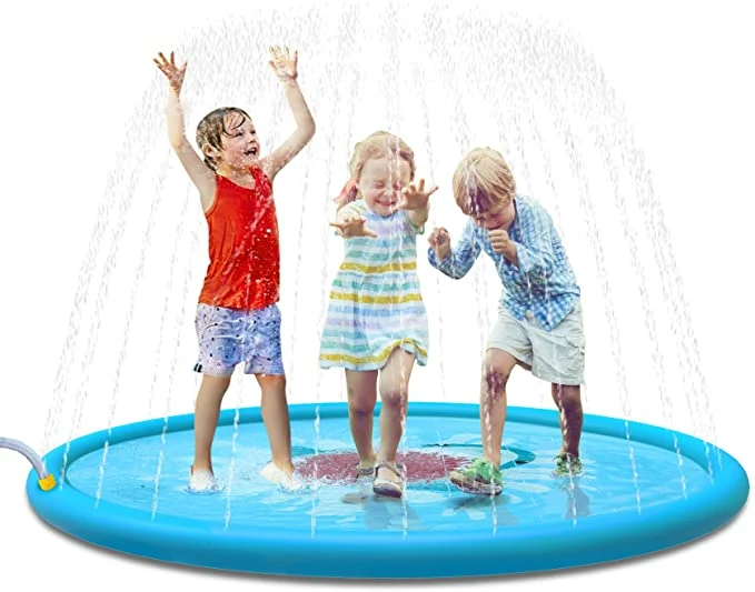 170 Cm Outdoor Water Play Kids Fun Toys Inflatable Outdoor Round Water Sprinkle Play Mat