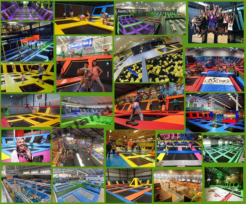 Newest Design Indoor Teenager Gymnastic Trampoline Park Sky Zone Jumping Bounce Bed Trampoline with Kids Indoor Trampoline Park