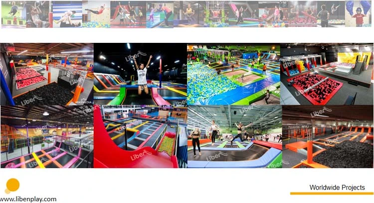 Customized Design Indoor Free Jumping Big Trampoline Equipment for Teenagers