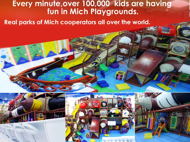 Mich New Design Indoor Soft Playground of Spider Tower with Large Slide for Kids Play