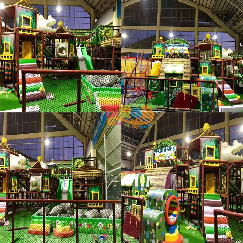 Luxurious Toddlers Customized Indoor Playground Equipment & Naughty Castle with Trampoline