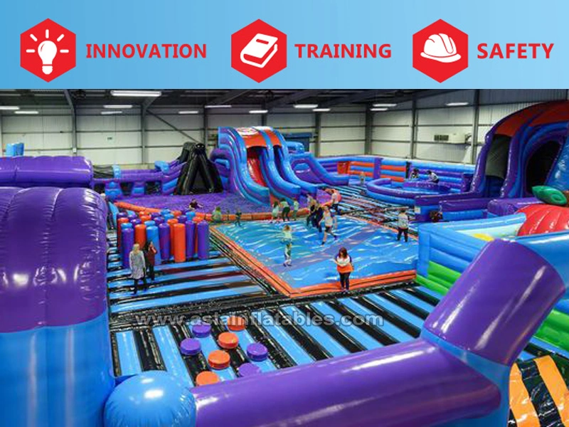 Fun Outdoor Playground Inflatable Theme Park Trampoline Park