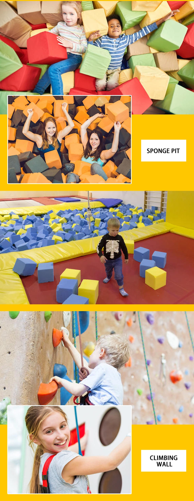 Sviya Indoor Marvelous Kids Fun Super Durable Commercial Trampoline Park