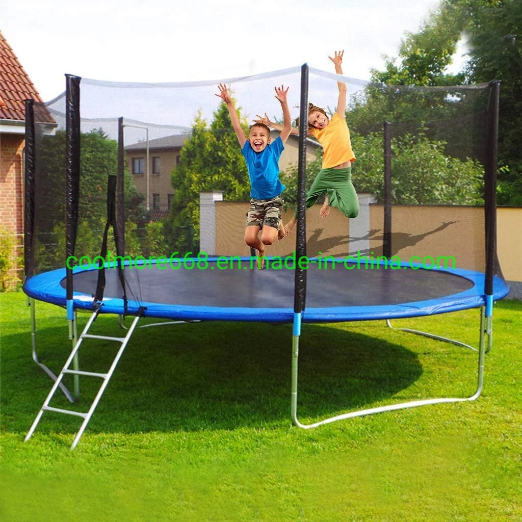 Coolmore Kids Trampoline with Enclosure Net and Spring Cover Padding, Outdoor Trampoline Fun Summer Exercise Fitness Toys for Adult Kids Indoor/Outdoor