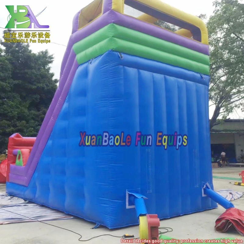Giant Inflatable Dry Slide with Basketball Hoop, PVC Bouncy Trampoline Jumping Slide