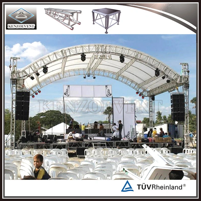 Curved Roof Truss Aluminum Arch Roof Truss Outdoor Concert Stage Roof Truss