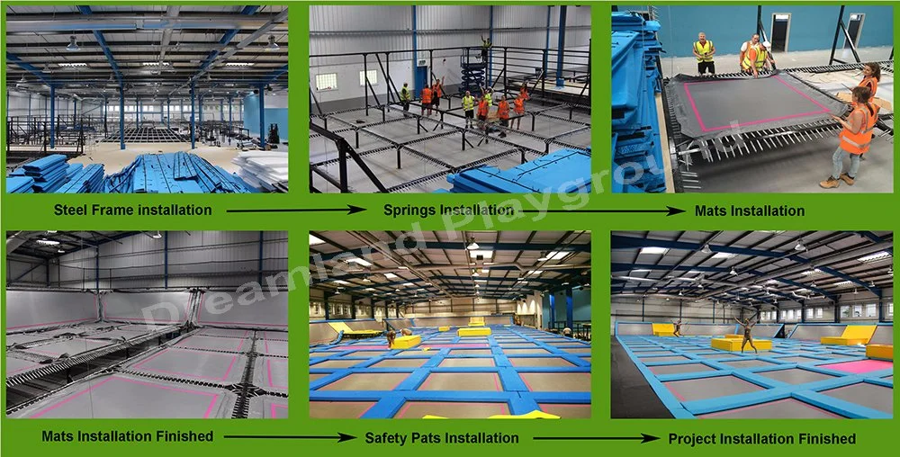 Newest Design Indoor Teenager Gymnastic Trampoline Park Sky Zone Jumping Bounce Bed Trampoline with Kids Indoor Trampoline Park