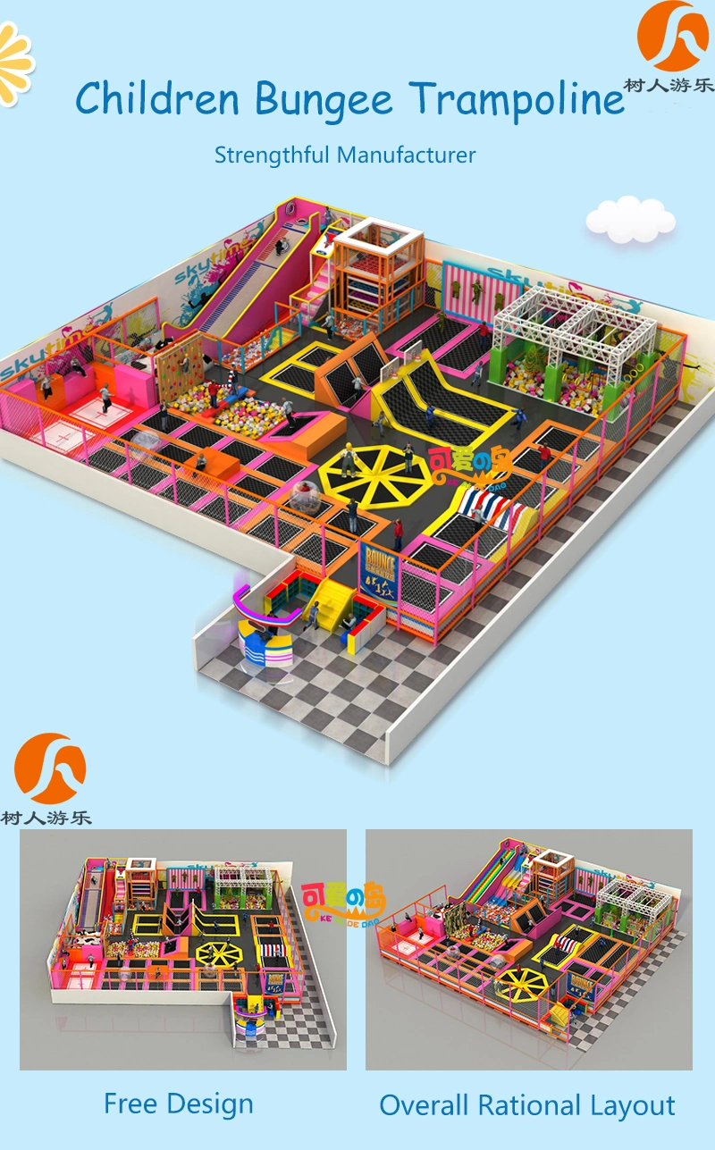 High Quality Indoor Soft Playground Trampoline Jumping Park with Naughty-Castle