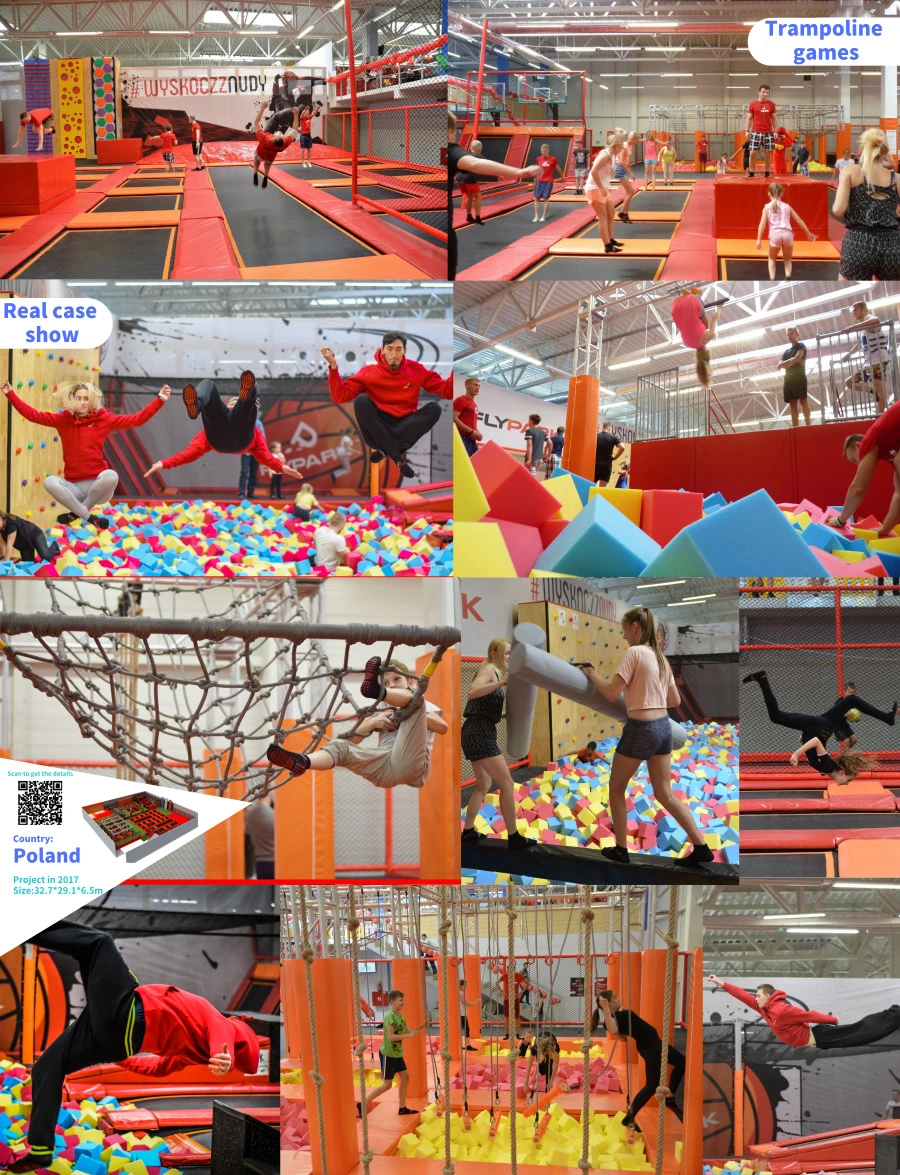 Adults Fitness Commercial Gym Jump Body Building Trampoline Park with Big Air Trampoline