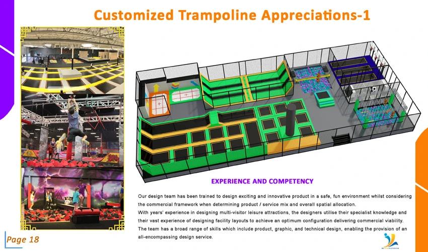 Most Popular Indoor Playground Trampoline Equipment Children Indoor Trampoline for Amusement Park