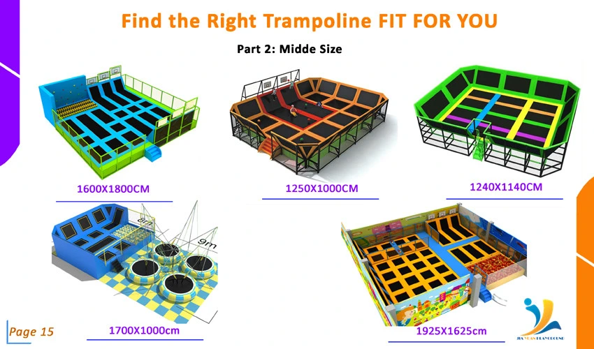 Most Popular Indoor Playground Trampoline Equipment Children Indoor Trampoline for Amusement Park