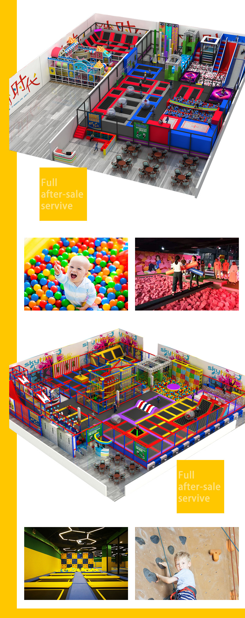 Funny Indoor Plastic Indoor Playground Ninja Warrior Maze Game with Trampoline