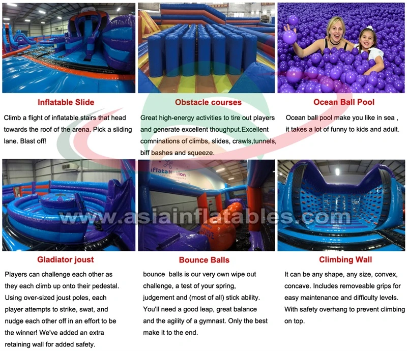 Fun Outdoor Playground Inflatable Theme Park Trampoline Park