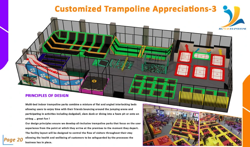 Most Popular Indoor Playground Trampoline Equipment Children Indoor Trampoline for Amusement Park