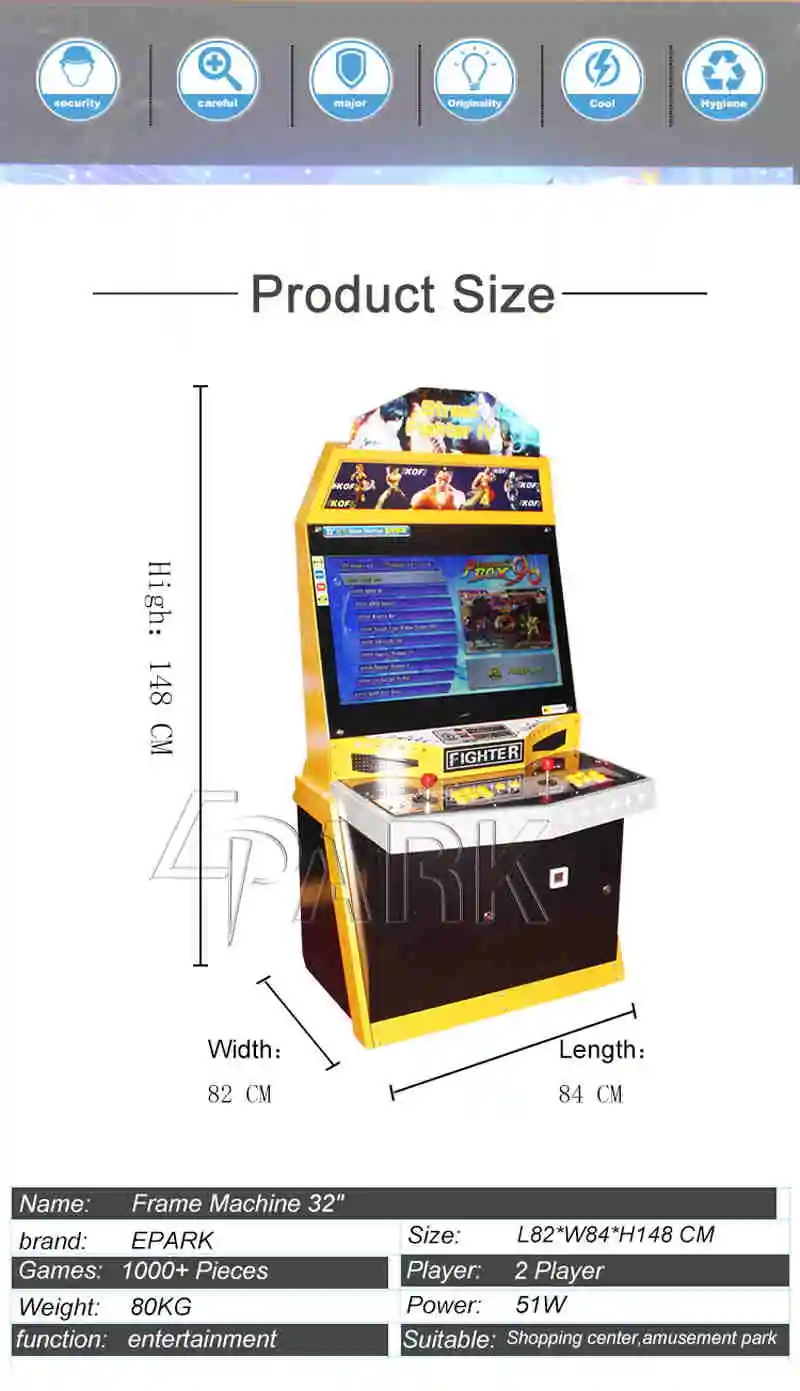 32 Inch Frame Game Coin Operated Game Machine Amusement Equipment for Sale