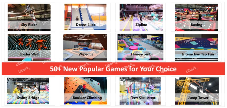 Professional Trampoline Park Design for Kids Play Zone