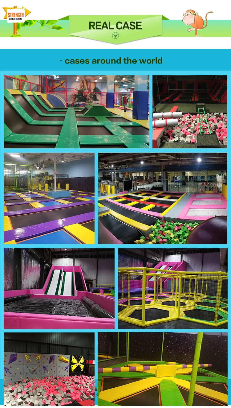 Durable Safe Children Jumping Indoor Square Bounce Trampoline Park