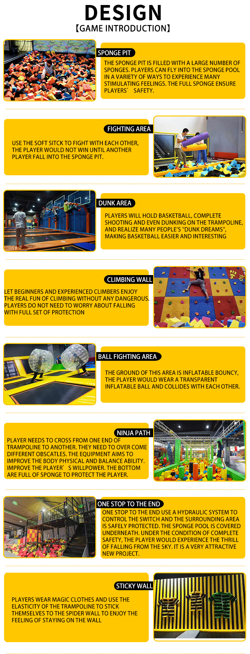 Funny Indoor Plastic Indoor Playground Ninja Warrior Maze Game with Trampoline