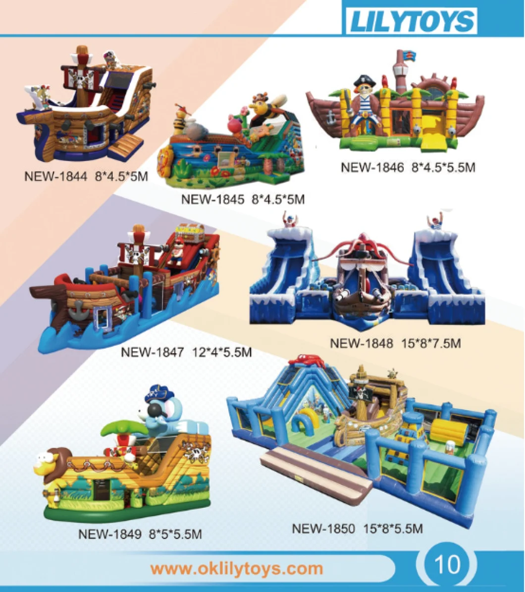 2019 New Design Inflatable Slide Equipment for Kids, Inflatable Fun City, Climbing Trampoline Fun World
