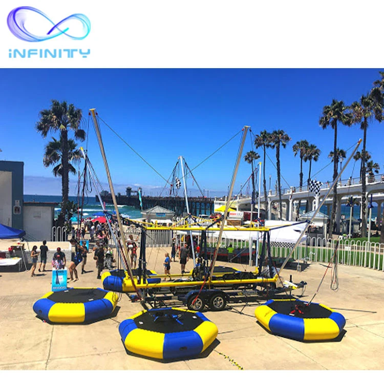 PVC Euro Bungee Jumping Trampoline Outdoor Amusement Park Inflatable Sport Games Bungee Trampoline