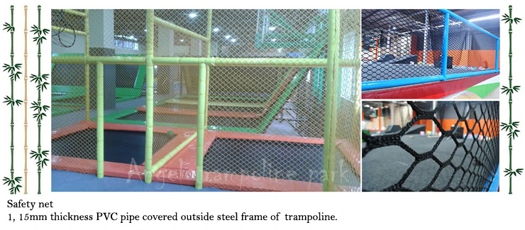 Wholesale Children Games Square Trampoline Park Ninja Warrior Trampoline Park