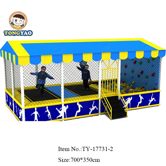 Children Adults Multifunction Outdoor Indoor Trampoline with Basketball Game and Climbing Wall Amusement Park (TY-17419-2)