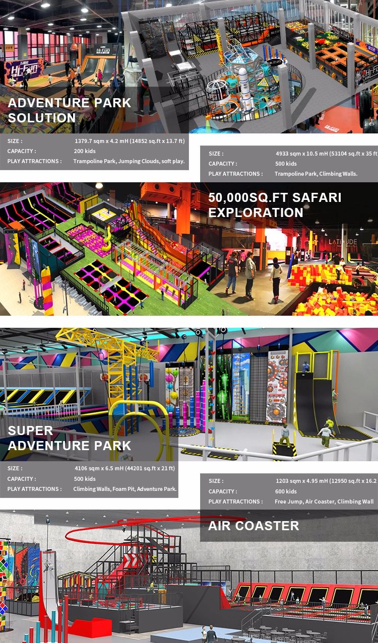 Kids Adults Fantastic Theme Trampoline Park Equipment for Indoor Playground