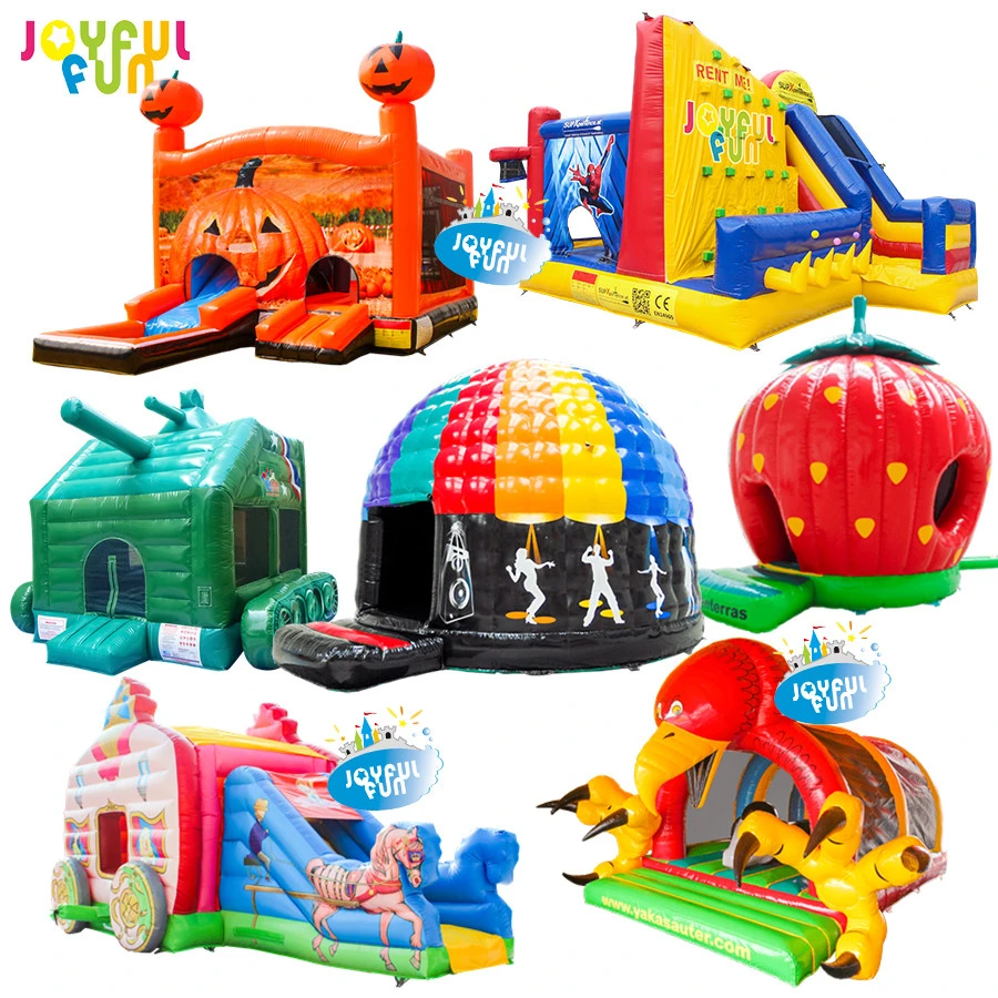 2021 Joyful Fun Wholesale Combo Trampoline Outdoor Inflatable Bouncy Castle Slide
