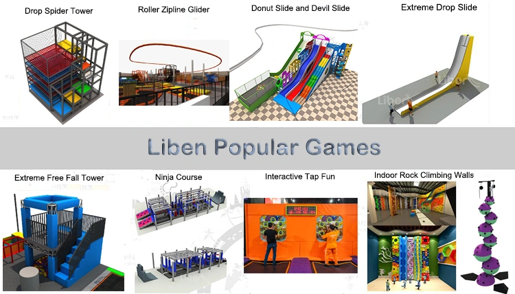 Gymnastic Big Trampoline Bed Park Dounut Slide