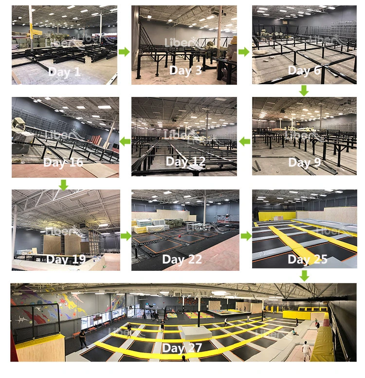 Super Fun with Multiple Games Large Bungee Jump Indoor Trampoline Park for Sale