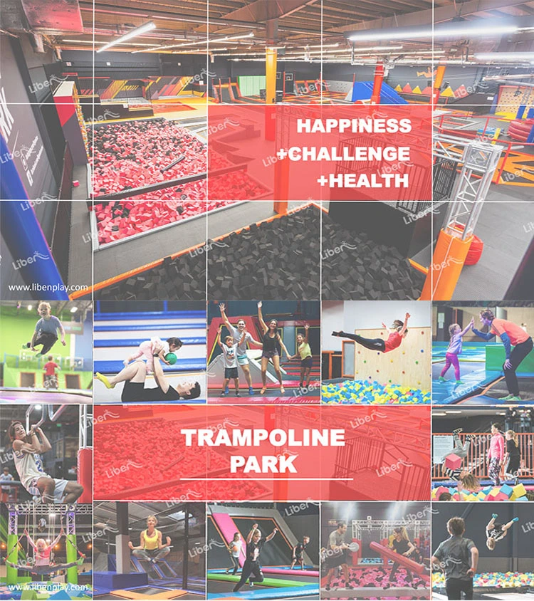 Kids Sky Jump Zone Indoor Trampoline Park with Basketball